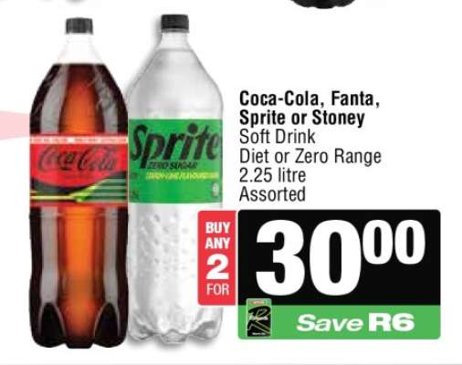 COCA-COLA, FANTA, SPRITE or STONEY