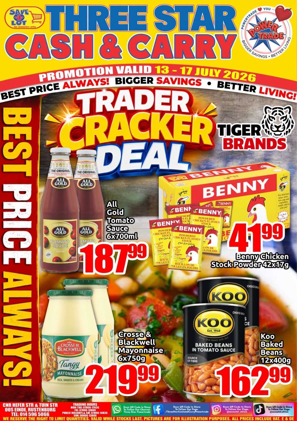 Three Star Cash and Carry specials - 07.13.2026 - 07.17.2026. Page 1
