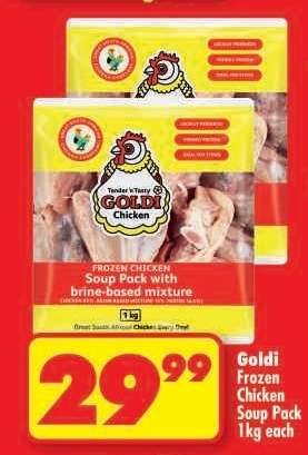 Goldi Frozen Chicken Soup Pack 1kg each