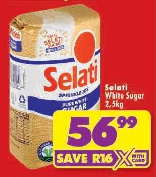 Selati White Sugar-2.5Kg