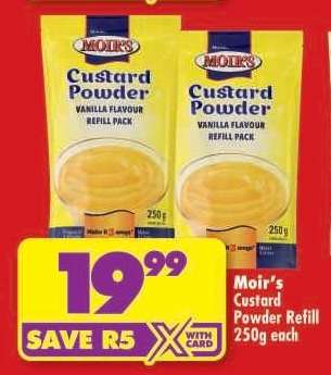 Moir's Custard Powder Refill 250g