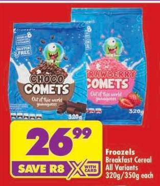 Froozels Breakfast Cereal All Variants
