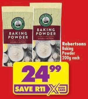 ROBERTSONS BAKING POWDER 200g each
