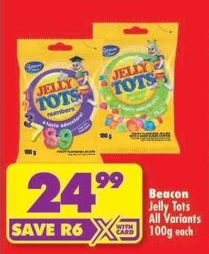 Beacon Jelly Tots All Variants 100g each
