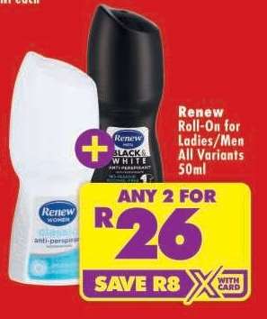 RENEW ROLL-ON FOR LADIES / MEN all variants 50ml