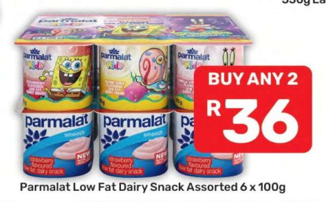 Parmalat Low Fat Dairy Snack Assorted 6 x 100g