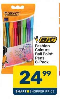 BIC Fashion Colours Ball Point Pens 8-Pack