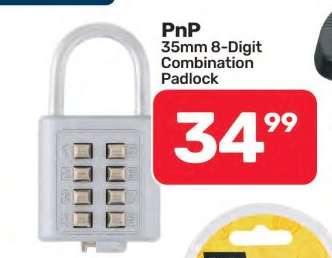 PnP 35mm 8-Digit Combination Padlock