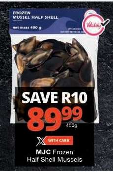 MJC Frozen Half Shell Mussels