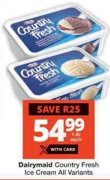 Dairymaid Country Fresh Ice Cream