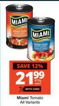 Miami Tomato All Variants
