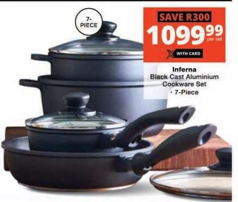 Inferna Black Cast Aluminium Cookware Set