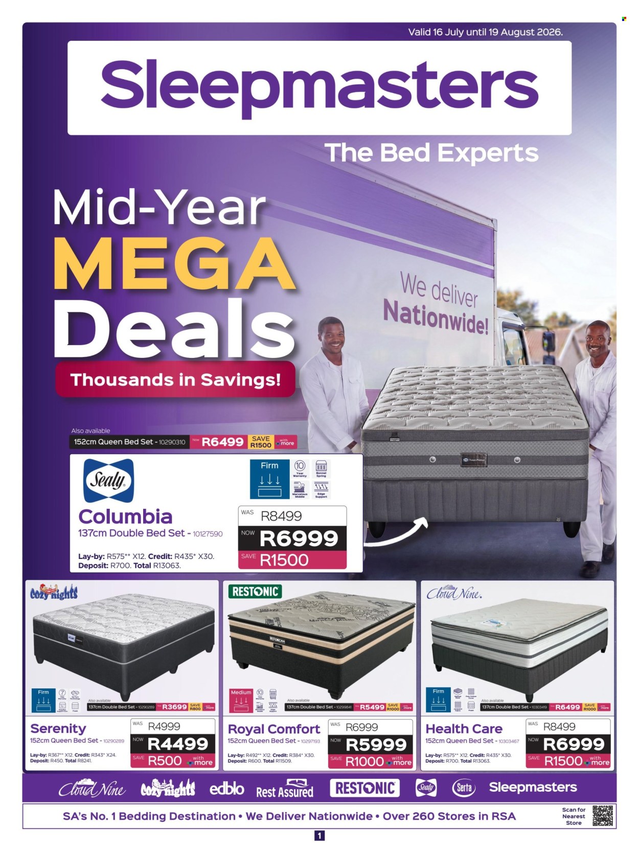 Sleepmasters specials - 07.16.2026 - 08.19.2026. Page 1