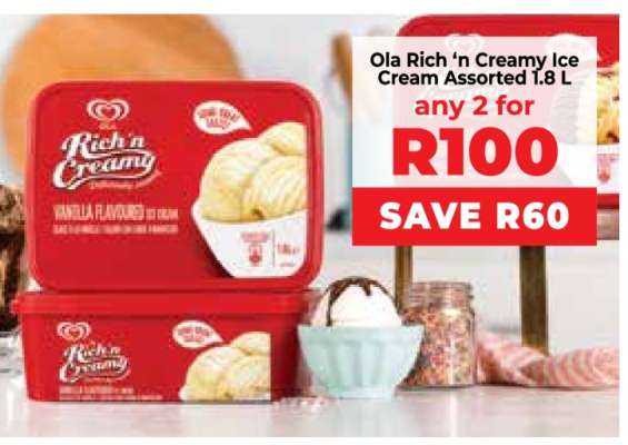 Ola Rich ‘n Creamy Ice Cream Assorted 1.8 L