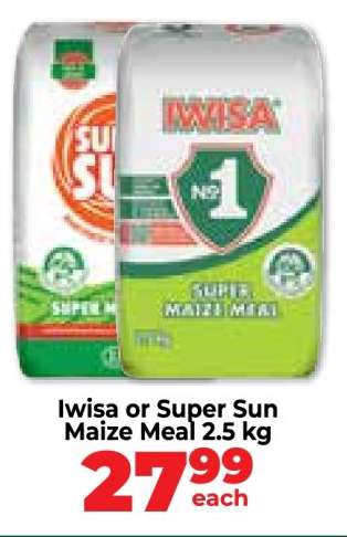 Iwisa or Super Sun Maize Meal 2.5 kg