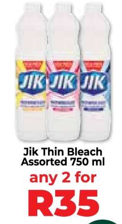 Jik Thin Bleach Assorted 750 ml