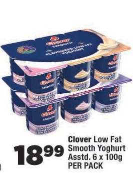 Clover Low Fat Smooth Yoghurt