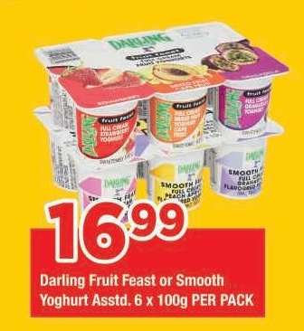 Darling Fruit Feast or Smooth Yoghurt