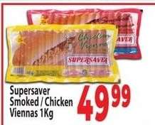 Supersaver Smoked / Chicken Viennas 1Kg