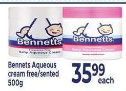 Bennetts Aqueous cream free/sented 500g