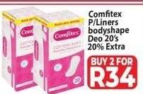 Comfitex P/Liners bodyshape Deo 20's 20% Extra