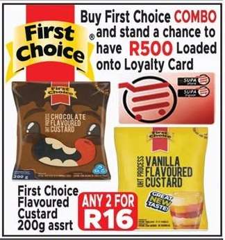 First Choice Flavoured Custard 200g