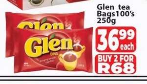 Glen tea Bags 100's 250g
