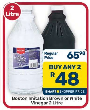 Boston Imitation Brown or White Vinegar 2 Litre