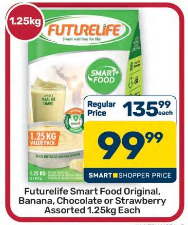 Futurelife Smart Food Original, Banana, Chocolate or Strawberry Assorted 1.25kg