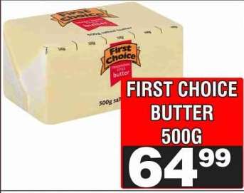 FIRST CHOICE BUTTER 500G