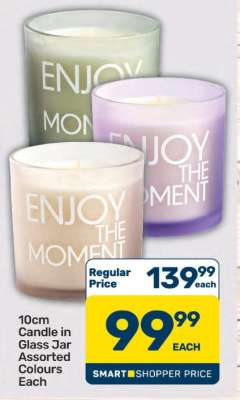 10cm Candle in Glass Jar
