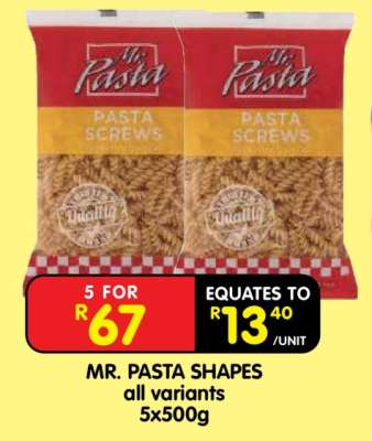 MR. PASTA SHAPES all variants 5x500g