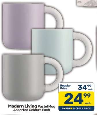 Modern Living Pastel Mug Assorted Colours Each