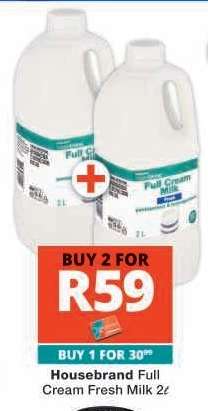 Housebrand Full Cream Fresh Milk 2ℓ