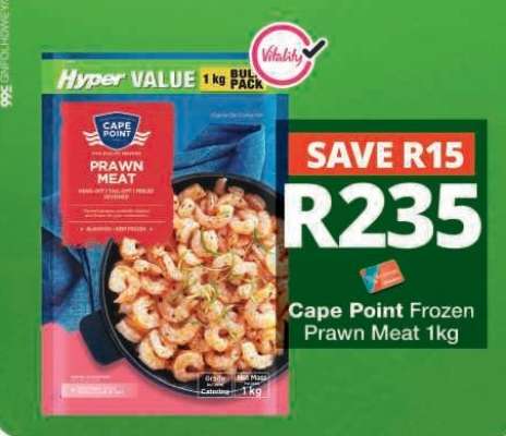 Cape Point Frozen Prawn Meat 1kg