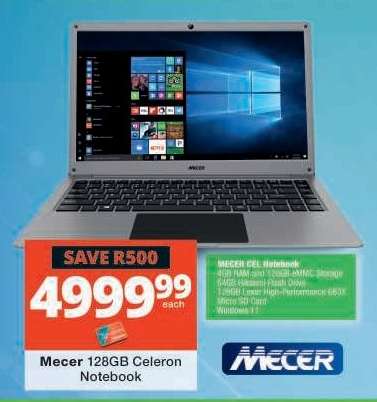 Mecer 128GB Celeron Notebook