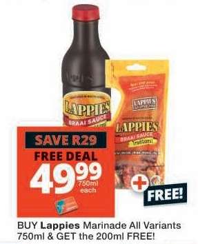 Lappies Marinade All Variants 750ml