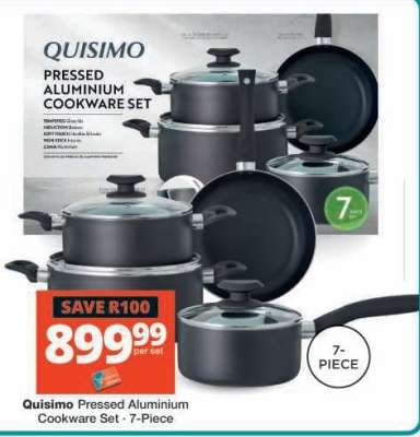 Quisimo Pressed Aluminium Cookware Set - 7-Piece