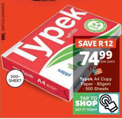 Typek A4 Copy Paper