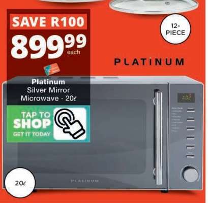 Platinum Silver Mirror Microwave