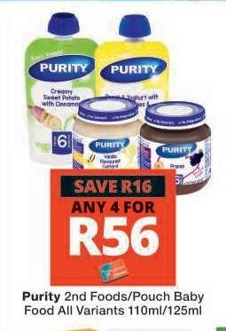 Purity 2nd Foods/Pouch Baby Food