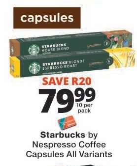 Starbucks by Nespresso Coffee Capsules All Variants