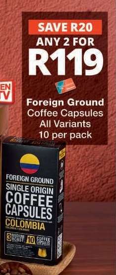 Foreign Ground Coffee Capsules