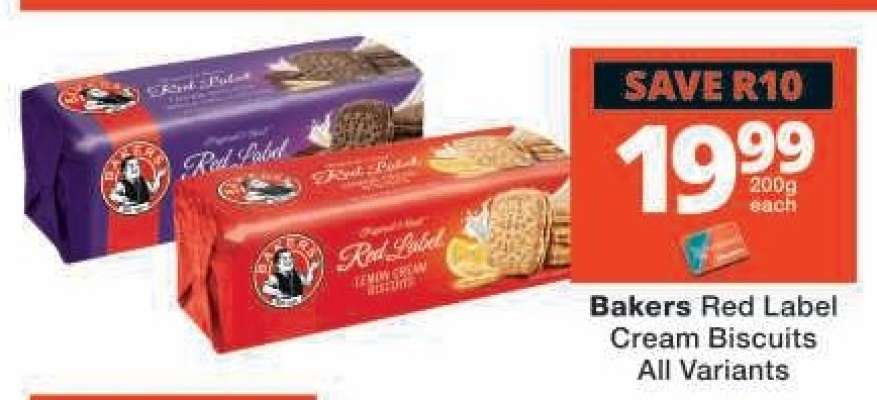 BAKERS RED LABEL CREAM BISCUITS