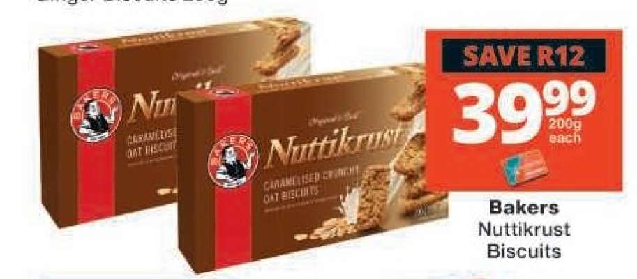 Bakers Nuttikrust Biscuits
