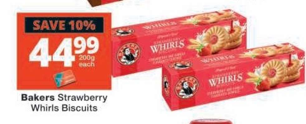 Bakers Strawberry Whirls Biscuits