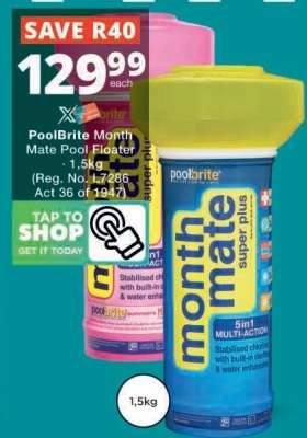 PoolBrite Month Mate Pool Floater