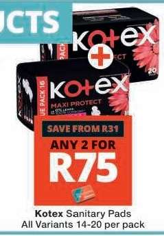 KOTEX SANITARY PADS