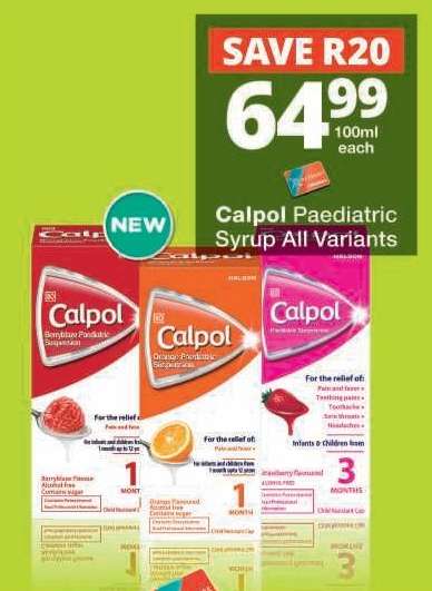Calpol Paediatric Syrup All Variants