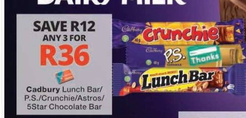 Cadbury Chocolate Bars